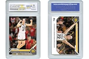 WCG 2024 Topps Bowman Caitlin Clark Card #61 Breaks Pistol Pete NCAA All-Time Scoring Record - Graded Gem-Mint 10