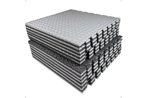 AIRHOP Upgraded 0.79" Extra Thick 48 Sq Ft High-Density Eva Foam Exercise Gym Mats, 12 Pcs Large Interlocking Puzzle Floor Ti