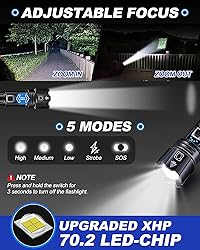 Victoper Rechargeable Flashlight, High Lumens Super