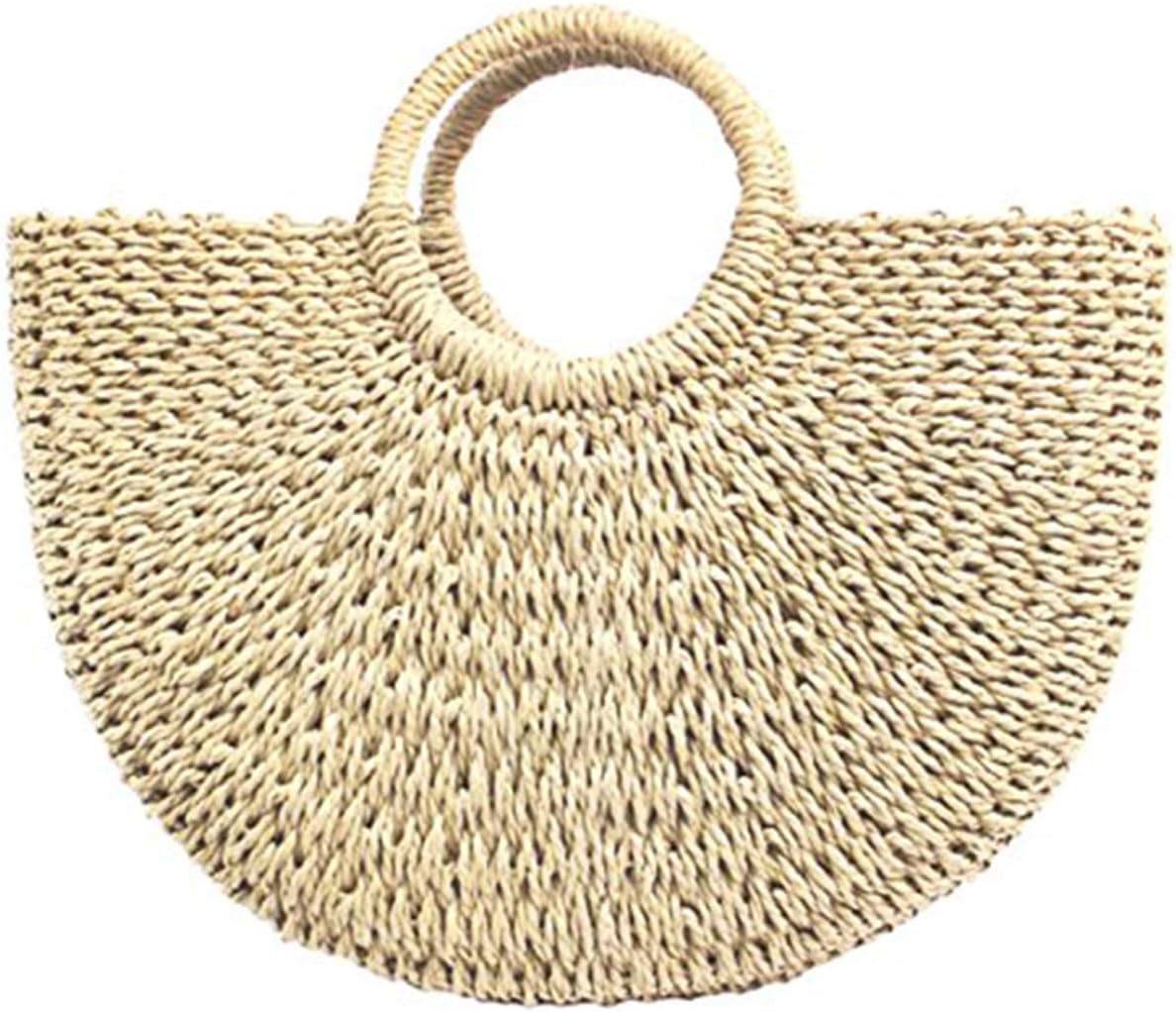 Women Straw Bag Large Weave Handbags Handwoven Tote Summer Bag Beach Bag