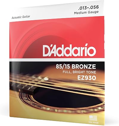 D Addario 85/15 Bronze Acoustic Guitar Strings EZ930 6 String Medium 13-56