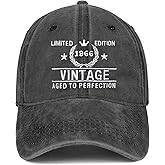 60th Birthday Gifts for Men Women 1965 Hats Vintage 60 Year Old Embroidered Baseball Cap