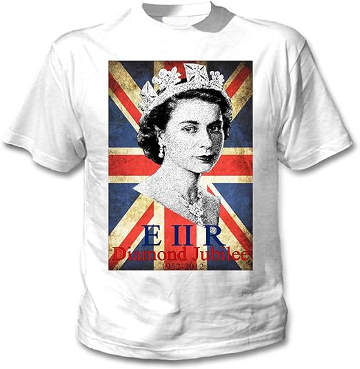 teesquare1st Men's Elizabeth II Jubilee White TShirt Amazon.co.uk