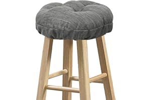 baibu Stool Covers Round, Super Soft Round Bar Stool Cushion Covers Seat Cushion - One Cushion Only（Grey,12" (30 cm)