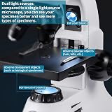 BEBANG 2000X Metal Optical Microscope with Slides Kit Dual Illumination view 4
