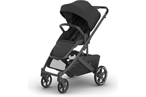 UPPAbaby Cruz V3 Stroller - from Birth + Car Seat Compatible - Full-Size, Reversible Seat - Infant Insert, Bug and Rain Shields Included - Jake (Charcoal/Carbon Frame/Black Leather)