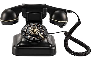 SUNG CHY Retro Landline Telephone, Old Phone with Ringer Control & Redial, Black Phones, Classic Corded Desk Phone with Ringer & Redial, Vintage Style for Home & Office'