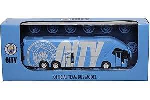 SOCKERS BanboToys Official Collectible Miniature Team Bus, Manchester City