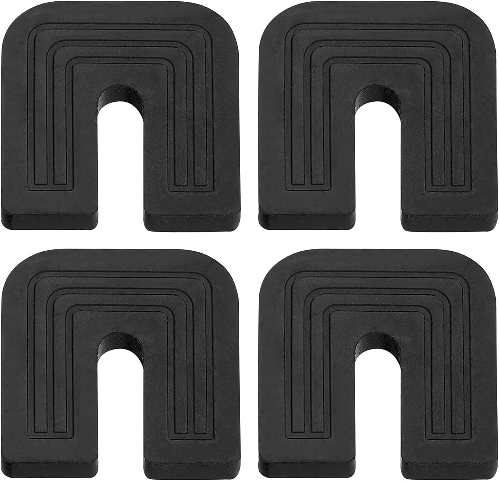 sourcing map 4 Pcs Rubber Isolator Pad U-shaped Air Conditioner Shock Pad Anti