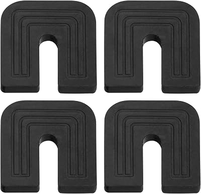 sourcing map 4 Pcs Rubber Isolator Pad U-shaped Air Conditioner Shock Pad Anti