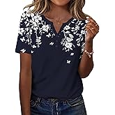 Zeagoo Womens Summer Tops Casual Short Sleeve V Neck Shirts Business Dressy Work Blouses