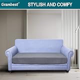 Granbest Premium Water-Repellent Sofa Seat Cushion Cover 2 Seater Light Grey view 2