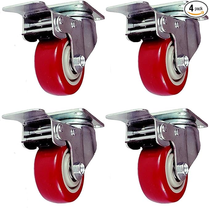 75mm A 4X Swivel Casters,3in Heavy Duty Machine Moving Leveling Wheel