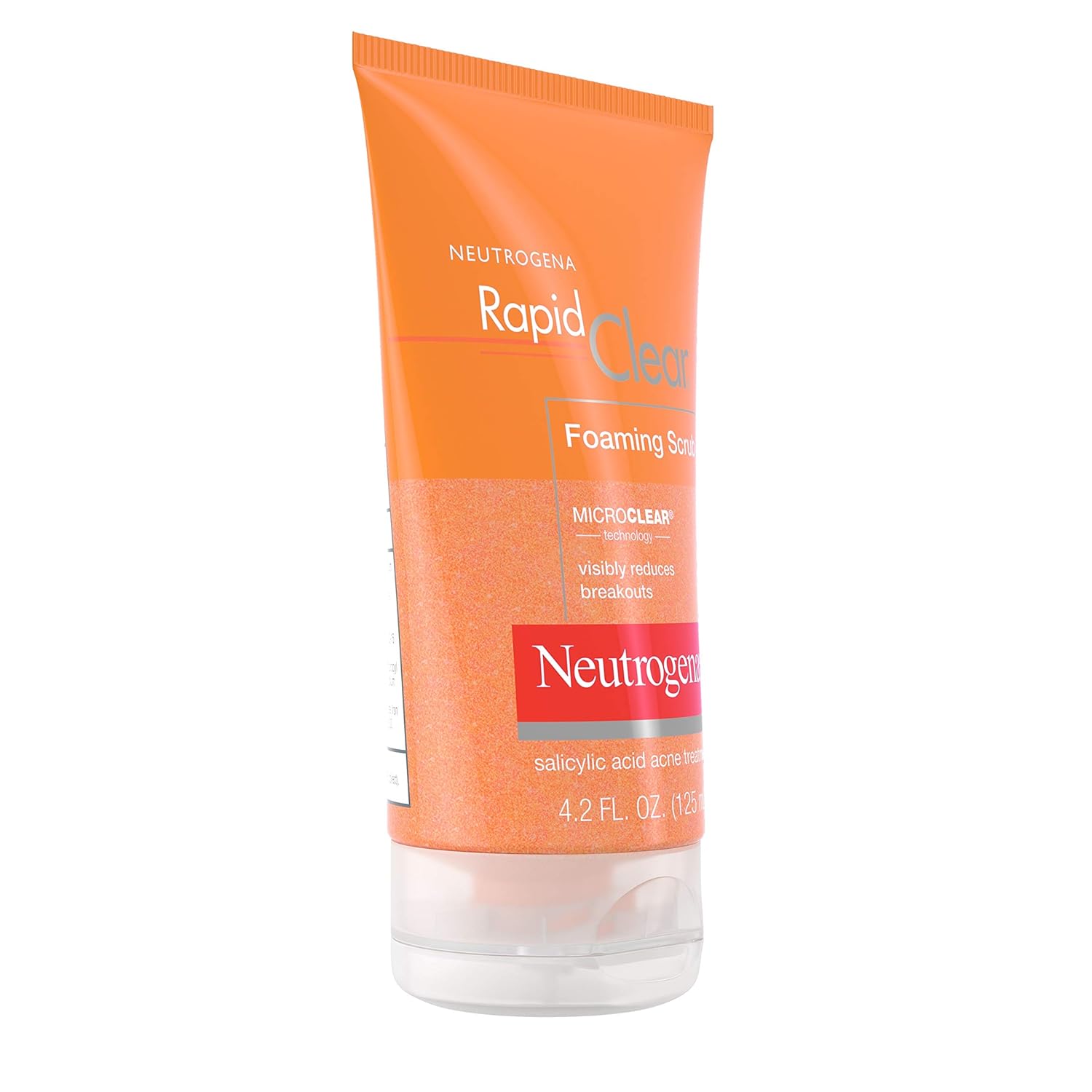 Neutrogena Rapid Clear Foaming Exfoliating Facial Scrub with Salicylic Acid Acne Medicine For Breakouts and Acne-Prone Skin, 4.2 fl. oz: Beauty