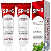 Sp-6 Probiotic Whitening Toothpaste, Sp-6 Ultra Whitening Toothpaste, with a Fluoride Free, Fresh Breath and Mint Flavored Enhancement Formula, Beneficial for Oral Health! 2pc (2)