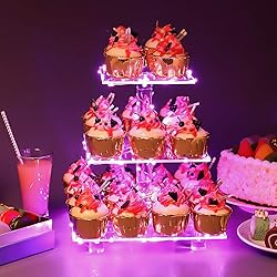 YestBuy 3 Tier Square Cupcake Stand - Premium