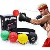 WillerDirect Boxing Reflex Ball Training Kit with Smart Punch Counter App, 4 Balls in Assorted Weights, Comfort-Fit Headband, 4 Extra Strings