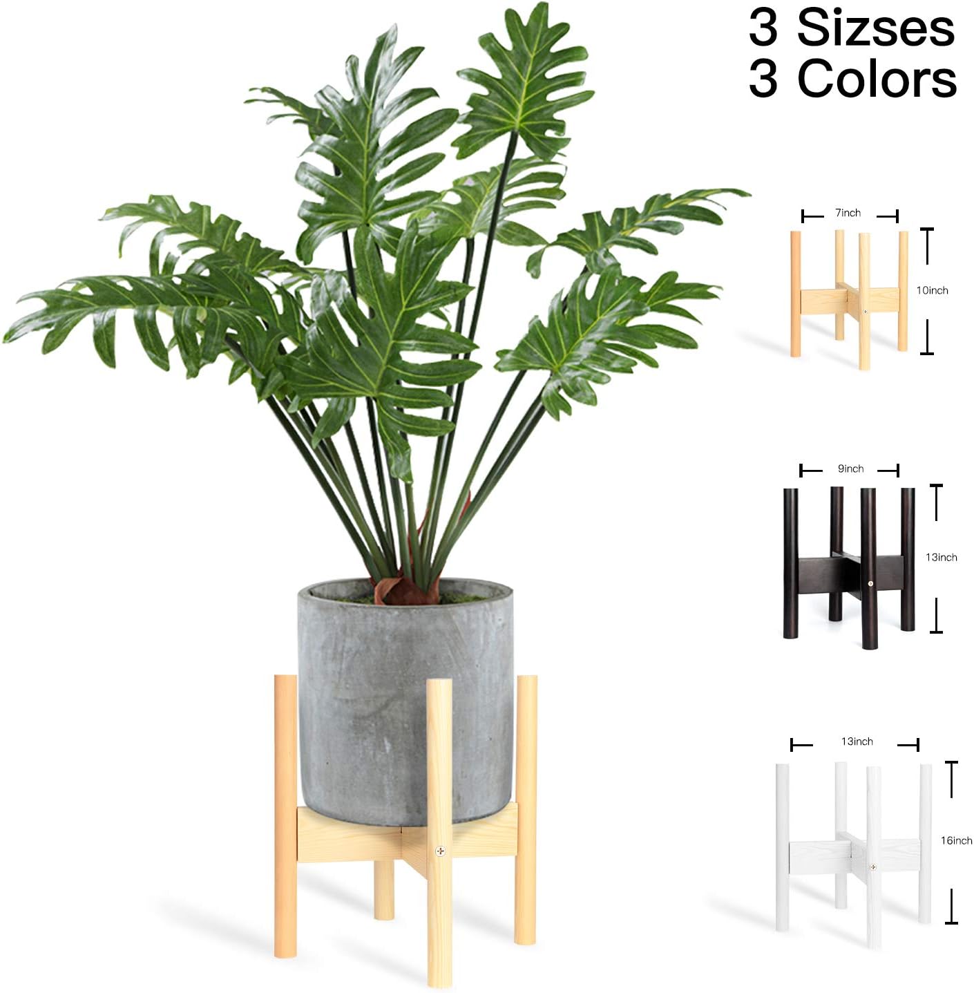 Mid Century plant stand/planter, indoor plant pots/indoor flower pot/ wood plant stand/large plant (Small (Pod under 6" diameter), Natural)
