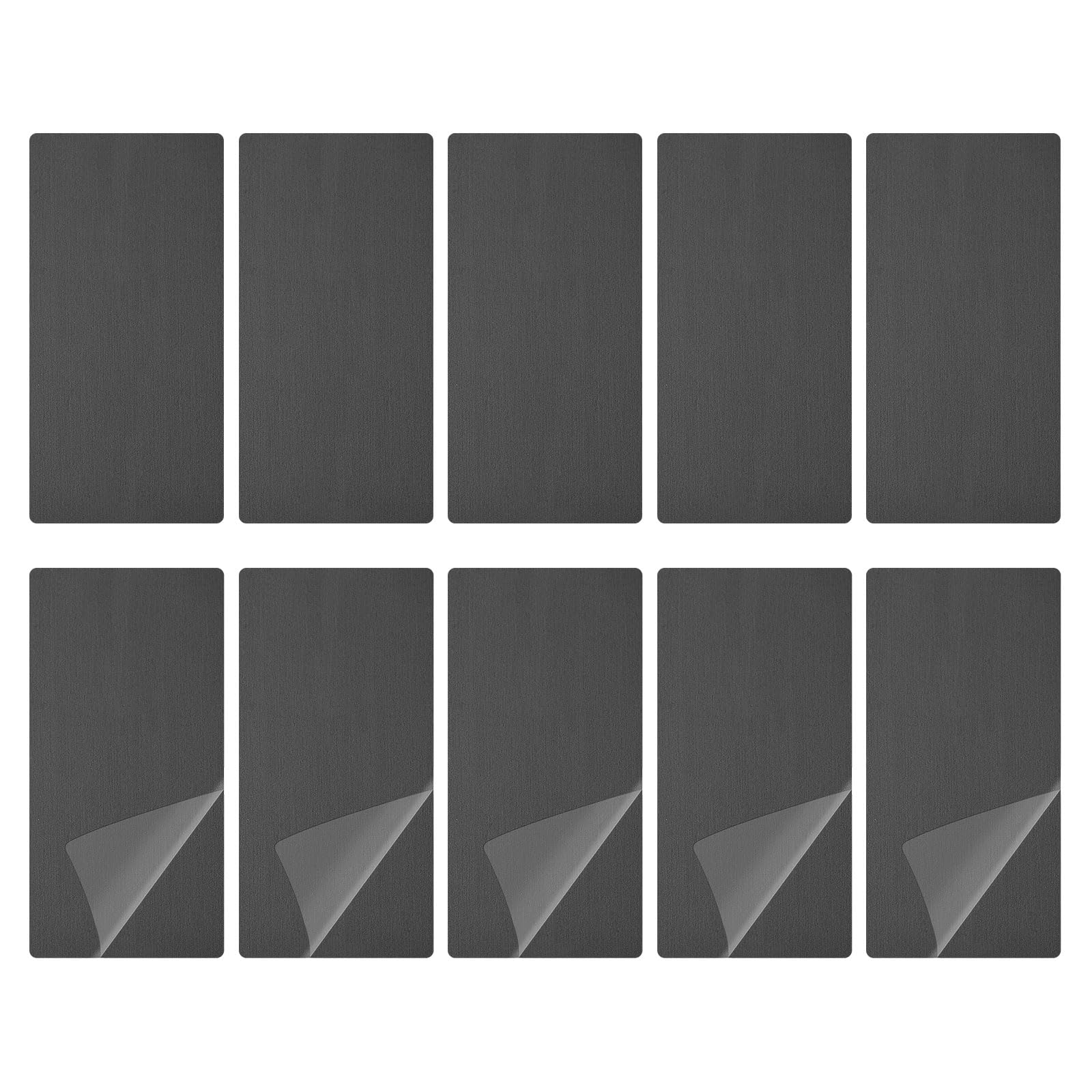 DTGN 80x40x1mm(LxWxT) Blank Metal Card - 15Pack - Good for Machinery - Anodized Aluminum Equipment Nameplate - Black