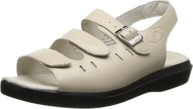 Amazon.com | Propet Women's Breeze Walker Sandal, Bone Smooth, 12 2X-Wide | Flats