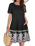 elescat Summer Dresses for Women Casual Loose Short