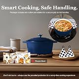 Overmont Indigo Enamelled Cast Iron Round Casserole Dish 5.2L 26cm view 6