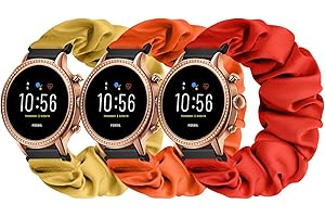 Puhuite Compatible with 16mm 18mm 20mm 22mm Watch Bands,Soft Cute Printed Elastic Cloth Wristband Quick Release Band Scrunchie Wristbands Replacement for Women