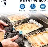 Rollay 20 Pack Large Aluminium Foil Trays 32x20x3.3cm for Cooking & BBQ view 5