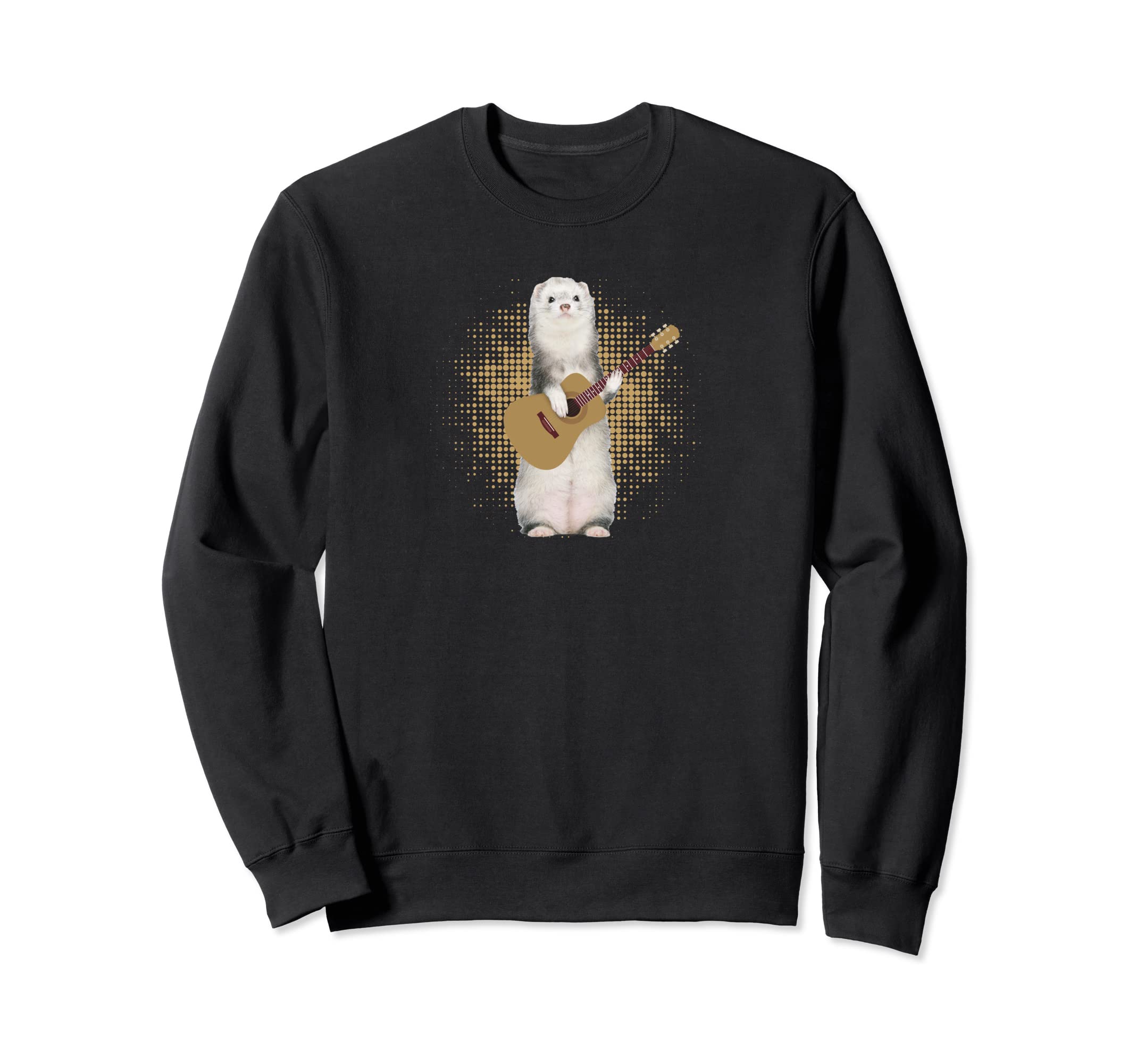 Ferret Playing Acoustic Guitar Musical Fans Band Animal Sweatshirt