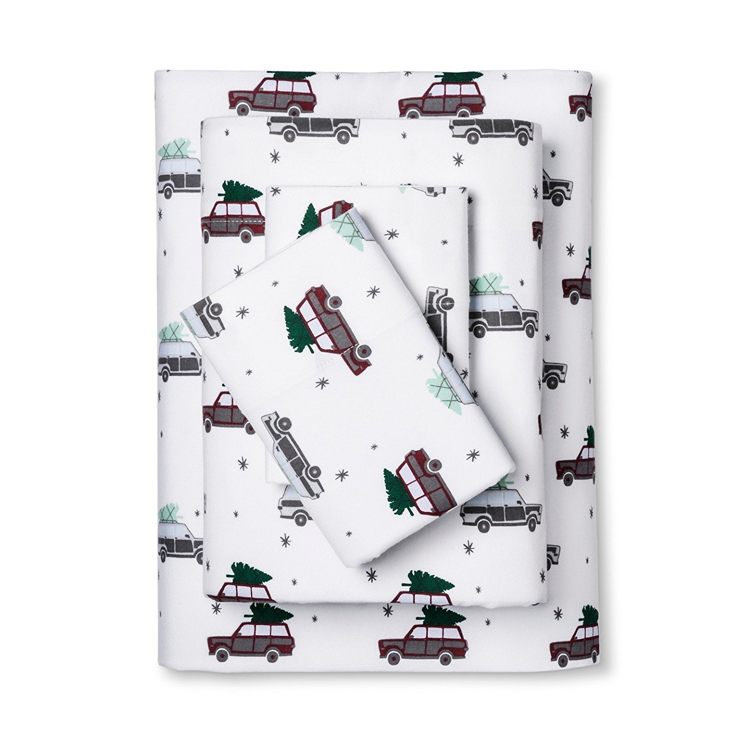 Holiday Novelty Car Print Full Size Flannel 4 Piece Sheet Set 30 Off Siddharthaengineering In