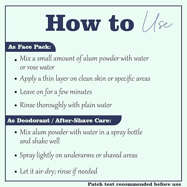 MINATURE ALUM POWDER POTASSIUM (FITKARI/PHITKARI) -100% NATURAL SKINCARE FOR ACNE, ODOR CONTROL & WATER PURIFICATION FACE MASK FOR |PORE REFINING 1KG (35.29 OZ)|FACE PACK POWDER |CRUELTY-FREE |