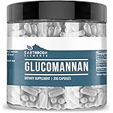 Earthborn Elements Glucomannan, 200 Capsules, Pure & Undiluted, No Additives