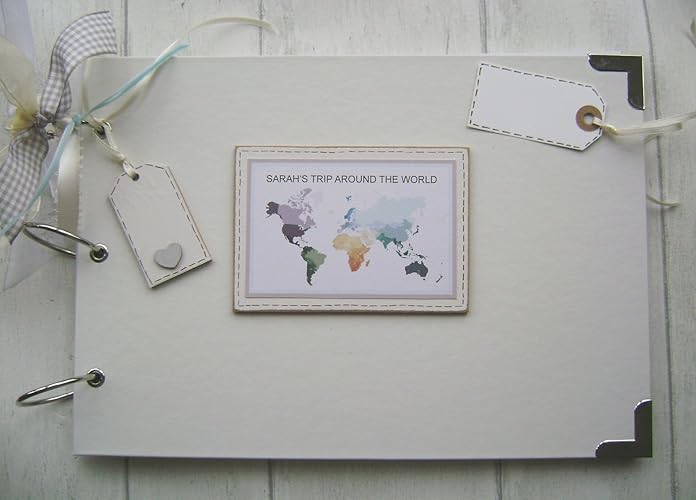 personalised a4 size photo album, scrapbook, travel, adventure, trip