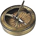 Authentic Models 18th Century Bronze Finish Sundial & Compass