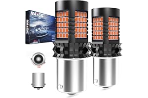 NATGIC Amber BAU15S PY21W LED Bulbs Yellow Canbus Error Free Turn Signal Light Built-in Resistor No Hyper Flash No Error For 