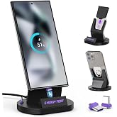 BRIMFORD 120W USB C Charging Stand Compatible with Galaxy A16 A17 A14, Magnetic Type-C Fast Charging Stand for Google Pixel 9a/Motorola Moto G Play/Earbuds