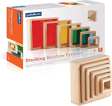 Guidecraft Stacking Rainbow Pyramid 
