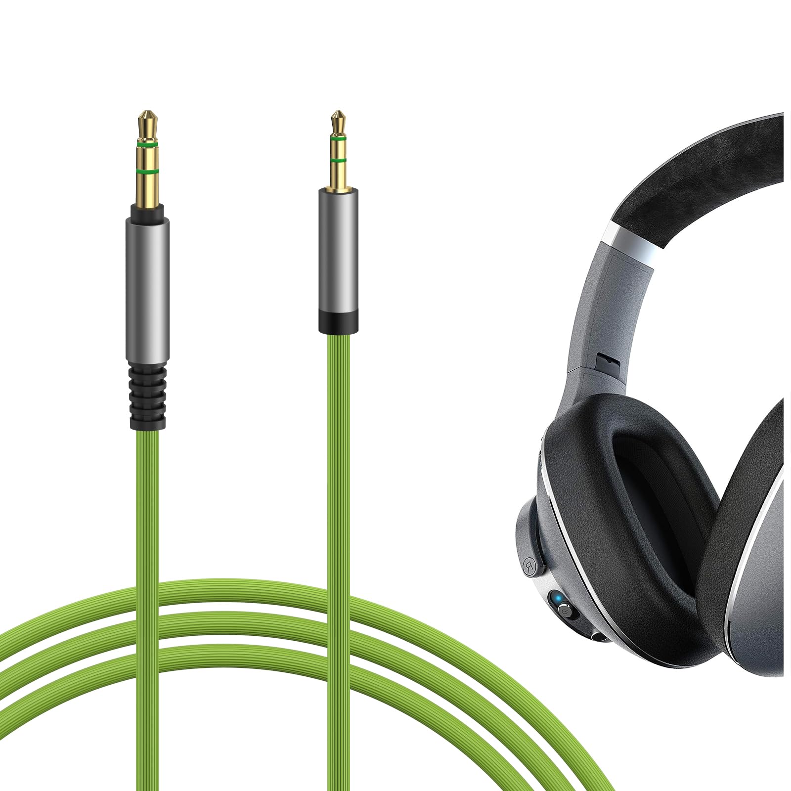 GEEKRIA Audio Cable Compatible with AKG N60NC, N700NC, N60, Y600NC, Y500, Y50, Y40, Y50BT, Y45BT, N90Q Headphones Cable, 3.5mm to 2.5mm Replacement Stereo Cord (4 ft/1.2 m)