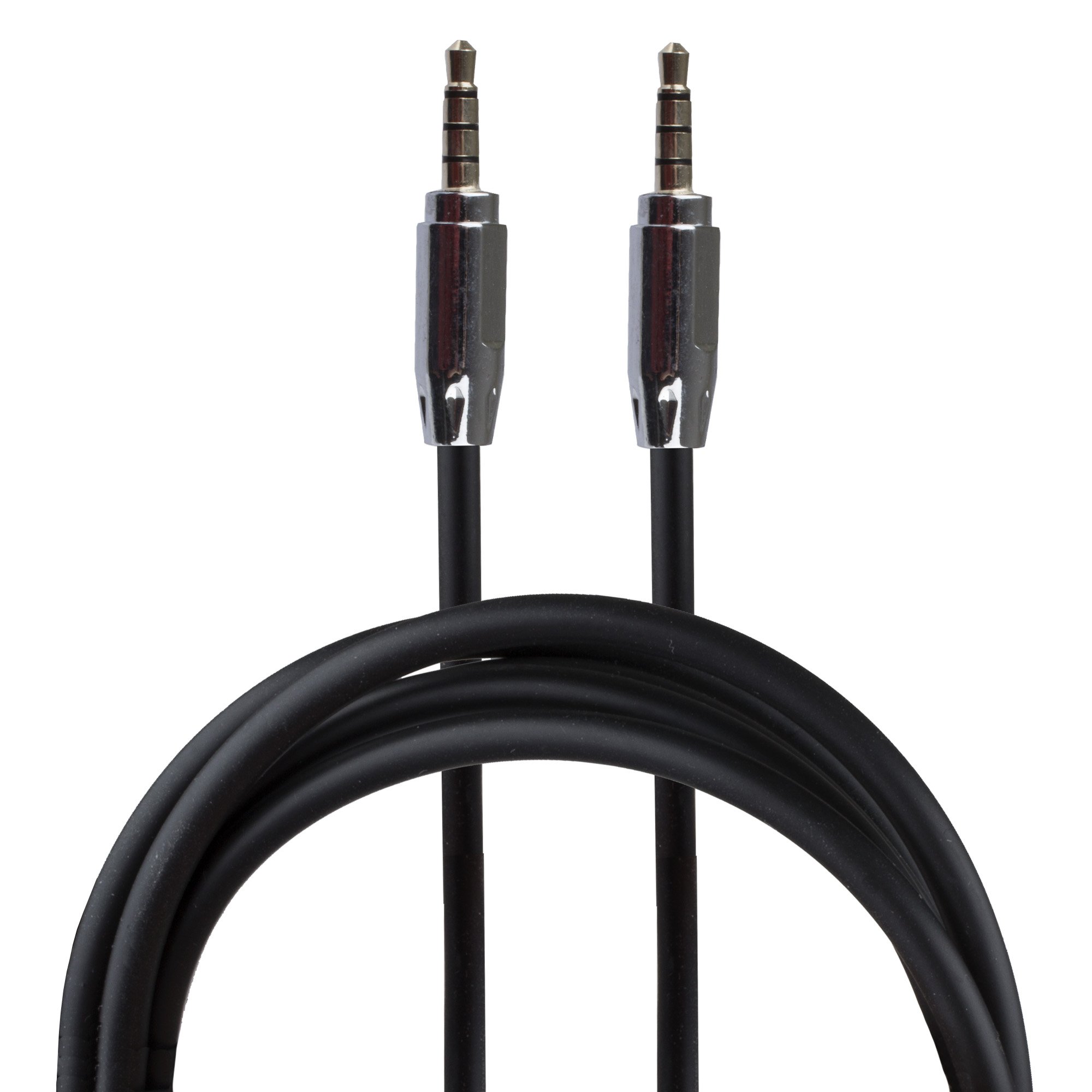 Lilware Rubberized 35 Inches (90 cm) Aux Audio Cable 3.5mm Jack Male to Male Cord For Multimedia Devices - Black