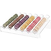 BLBYHO Acrylic Macaron Display Tray, Macaron Stand Cookie Display Stand with 6 Slots……