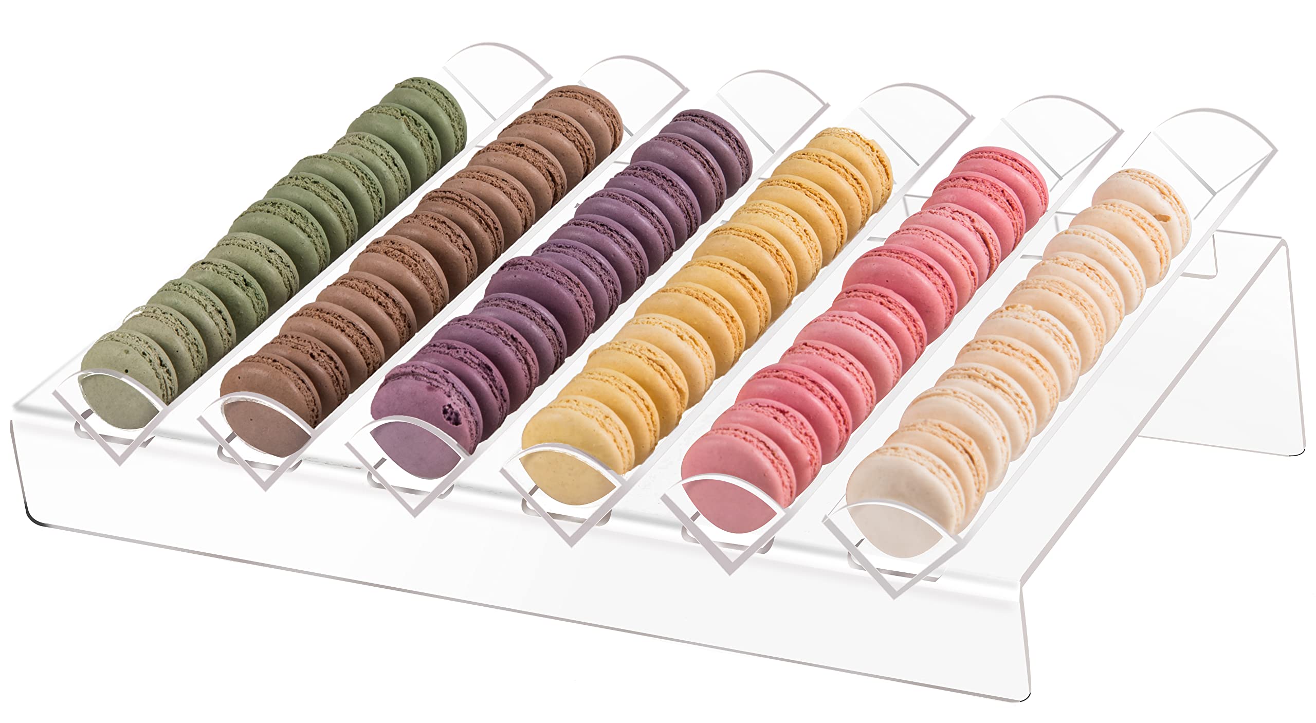 Photo 1 of BLBYHO Acrylic Macaron Display Tray, Macaron Stand Cookie Display Stand with 6 Slots……