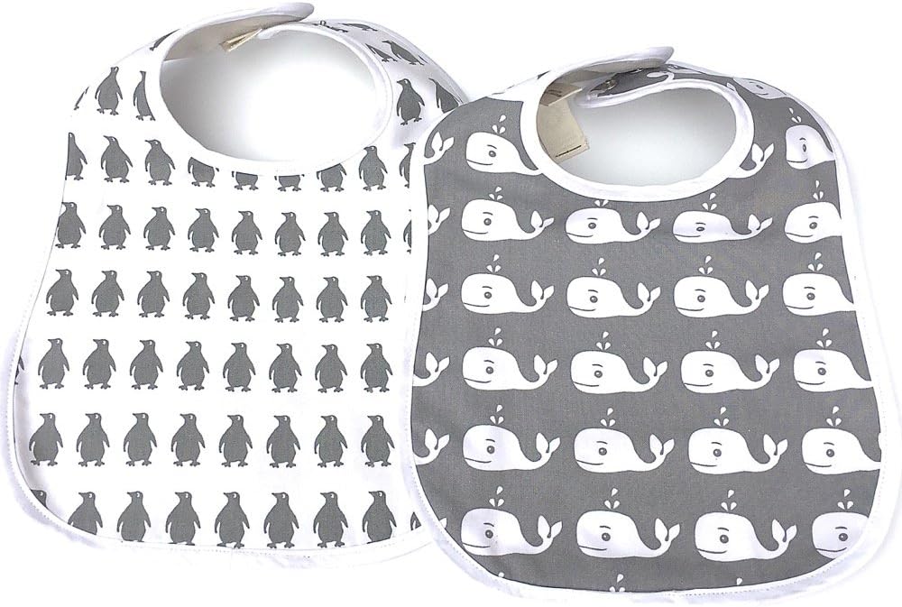 greenluup Kids Reversible Baby Bib 100% Organic Cotton (GOTS Certified) – Set of 2