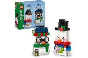 LEGO Snowman Ornaments 40812 | Christmas Craft, Building Toys, Girls & Boys, Ages 6+, Christmas Tree Decoration with Hanging