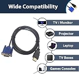 Pipestation HDMI to VGA Adapter Cable 1.5m Full HD 1080p PC Laptop Monitor view 2