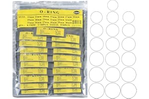 Outgeek Metric O-Ring Kit Rubber Washer Seals Assortment Set 950PCS Watch Back Gasket Waterproof Simple Seal Washers Set Rubber Seal Washers (0.5MM (12MM-30MM))