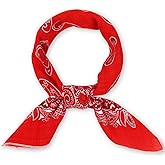 Wuliim 22" Cotton Bandana, Super Soft Premium Head Wrap Neck Scarf, Multi-purpose Scarf Protective Coverage for Women & Men