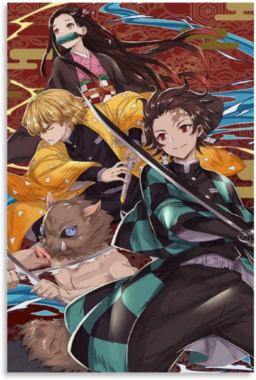 Quel Demon De Demon Slayer Es Tu Hxinyi Kimetsu No Yaiba Demon Slayer Póster de anime decorativo lienzo