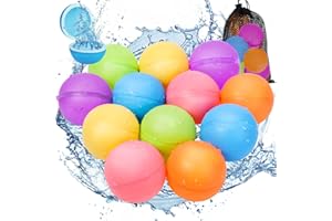 BEIKEETOO 12PACK Reusable Water Balloons, Dopamine Color Waters Toy Pool Toys for Boys and Girls, Summer Toys for Kids Ages 4-8 8-12, Water Balloons Quick Fill Outdoor Toys for Birthday, Party