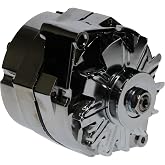 OEG Parts 100A Chrome Alternator Fits Chevy 10 Si 1965-1985 1100125 | Also fits GM Chevrolet 10 SI 10SI Delco BBC SBC 1965-1986, High Output, 3-Wire