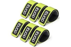 DONQL Fishing Belt Fishing Rod Ties Stretchy Rod Straps Fishing Rod Belt Holders for Casting Rods (3Colors,6Pcs)